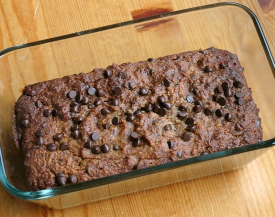 Banana bread with chips Banana bread with chips