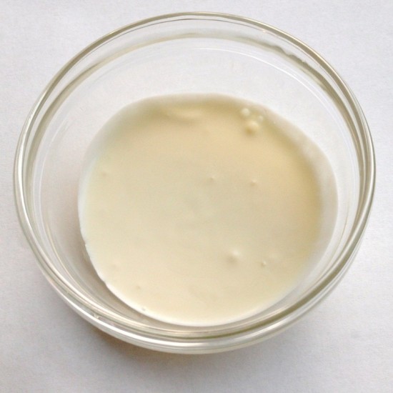 Creme fraiche in bowl