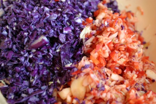 Chopped confetti coleslaw Chopped confetti coleslaw