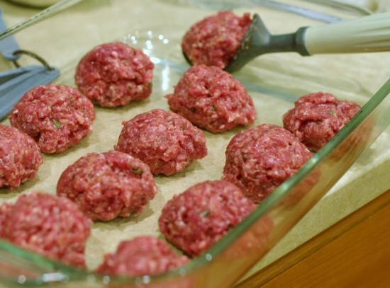 Meatball prep