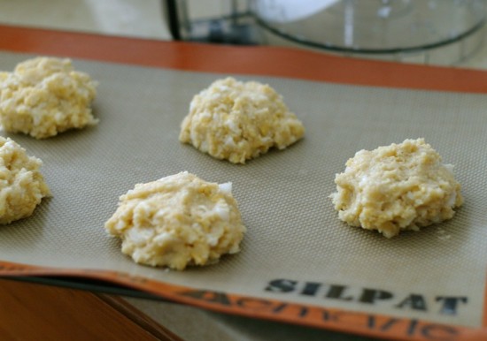 Biscuits on baking tray Biscuits on baking tray