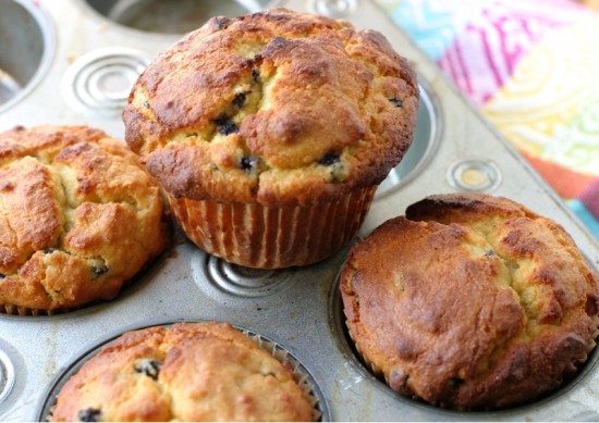 Blueberry corn muffins