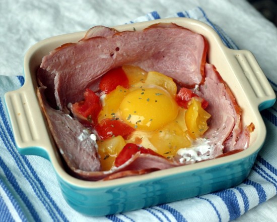 Baked egg before the baking