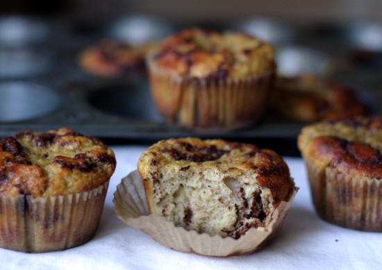Cinnamon bun muffin lineup Cinnamon bun muffin lineup