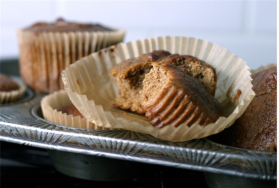 Pumpkin muffins, split Pumpkin muffins, split