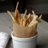 Root Fries with Roasted Tomato Chutney