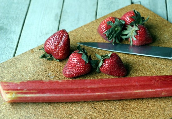 Strawberries and rhubarb Strawberries and rhubarb