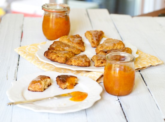 Lemon Ginger Scones and Apricot Jam Lemon Ginger Scones and Apricot Jam