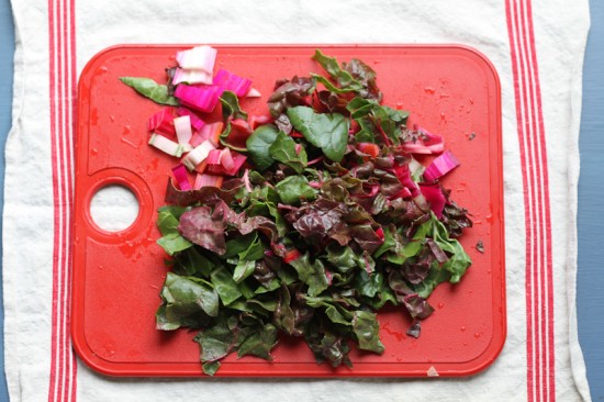 Comfy Belly: Mushroom, Rainbow Chard, Leek Frittata