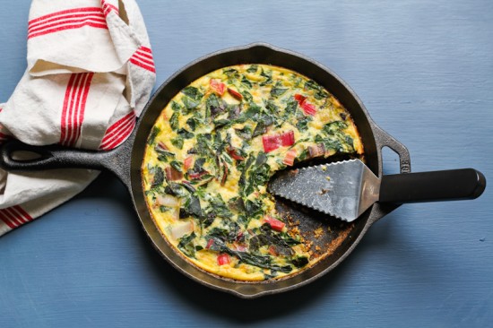 Comfy Belly: Mushroom, Rainbow Chard, Leek Frittata