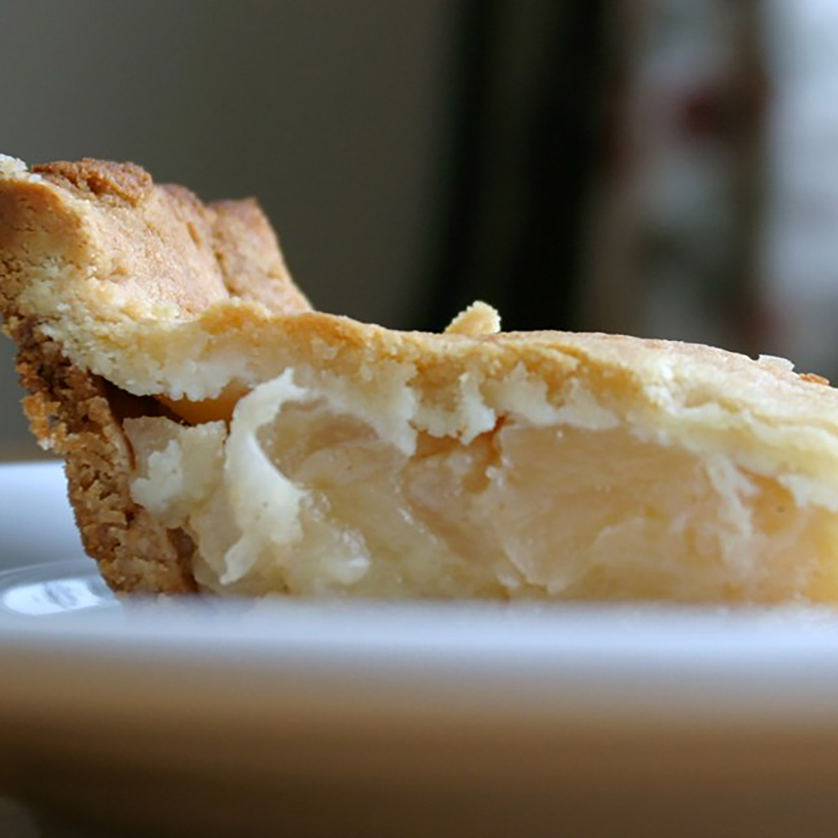 apple pie slice on plate