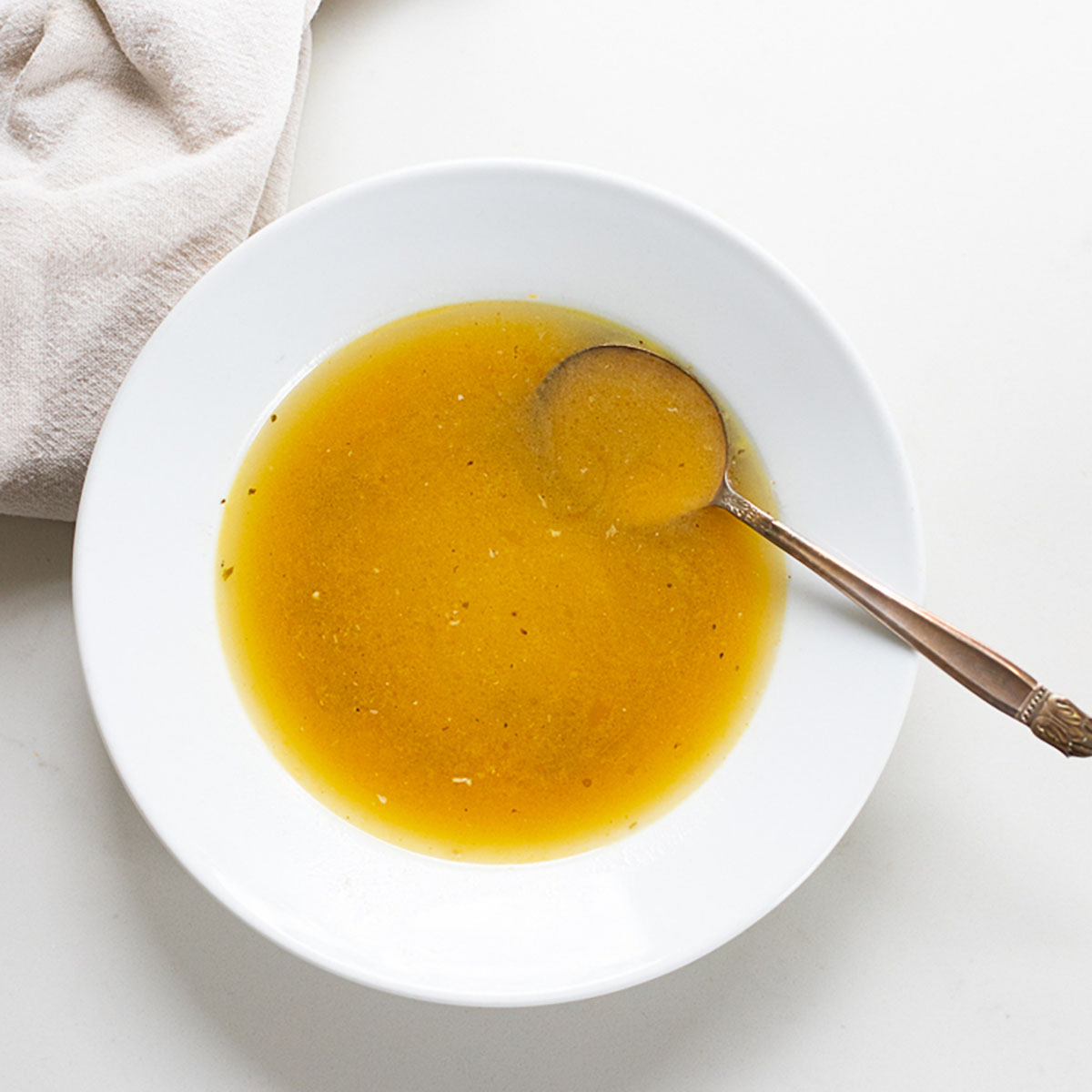 Chicken Stock in Soup Bowl