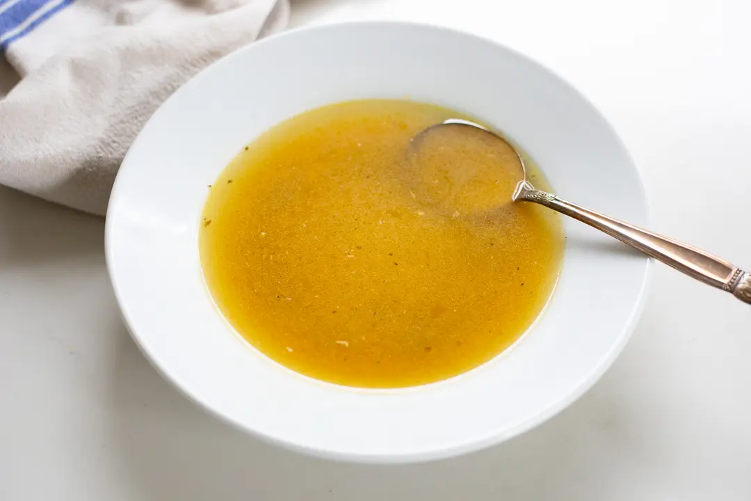 Chicken Stock in Soup Bowl