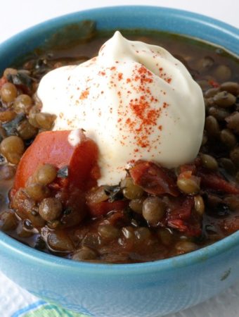 Rustic French Green Lentil Soup