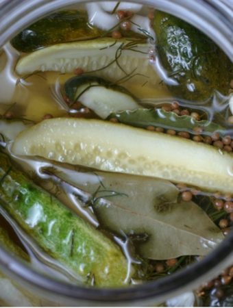 Pickles in jar