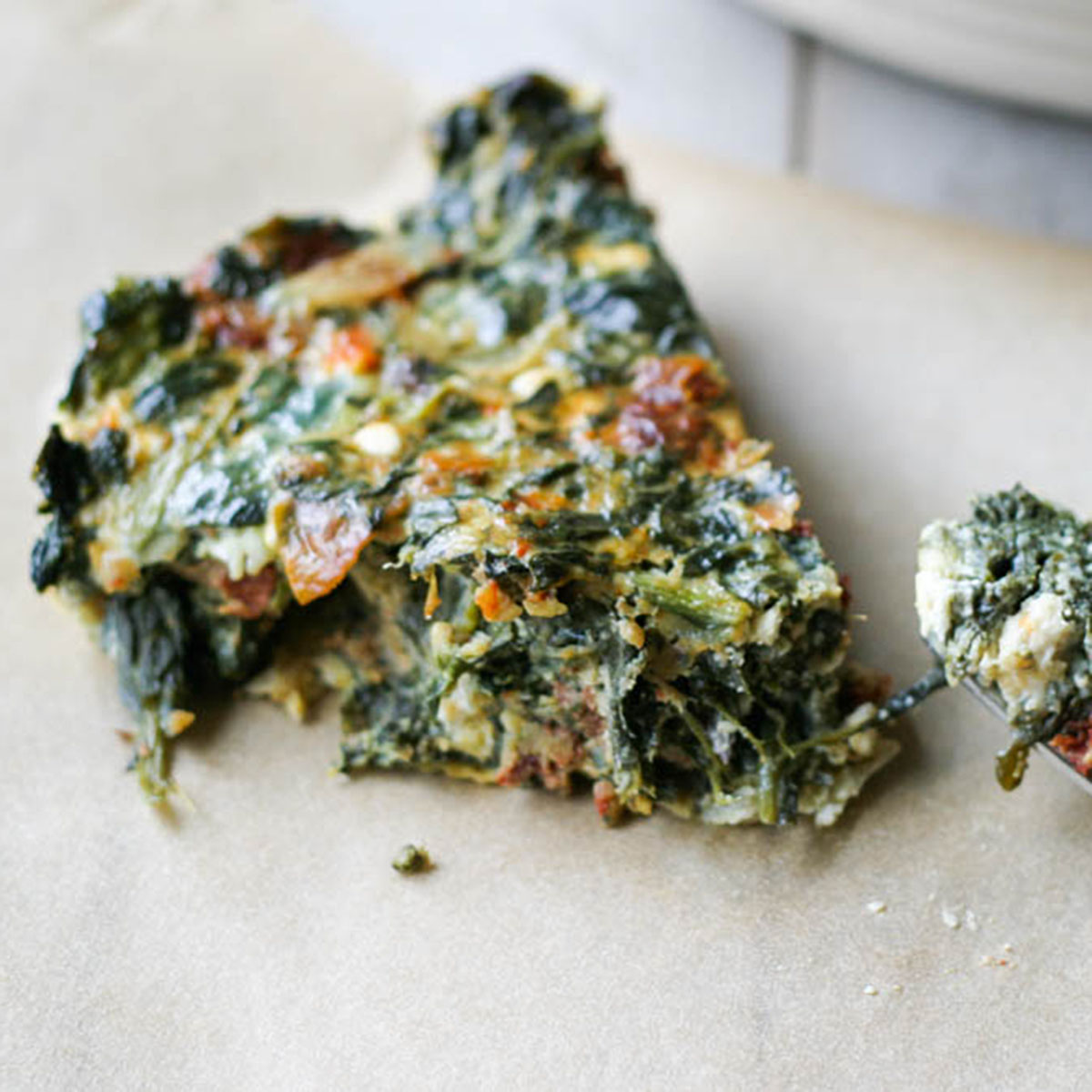 Spinach Mushroom Fritatta
