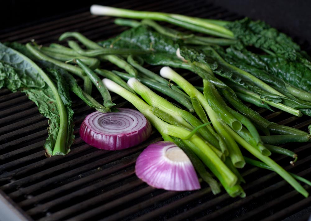 Greens on the grill