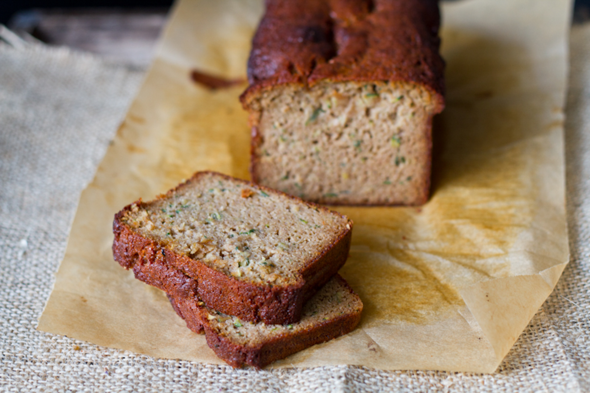  Zucchini Bread center slices