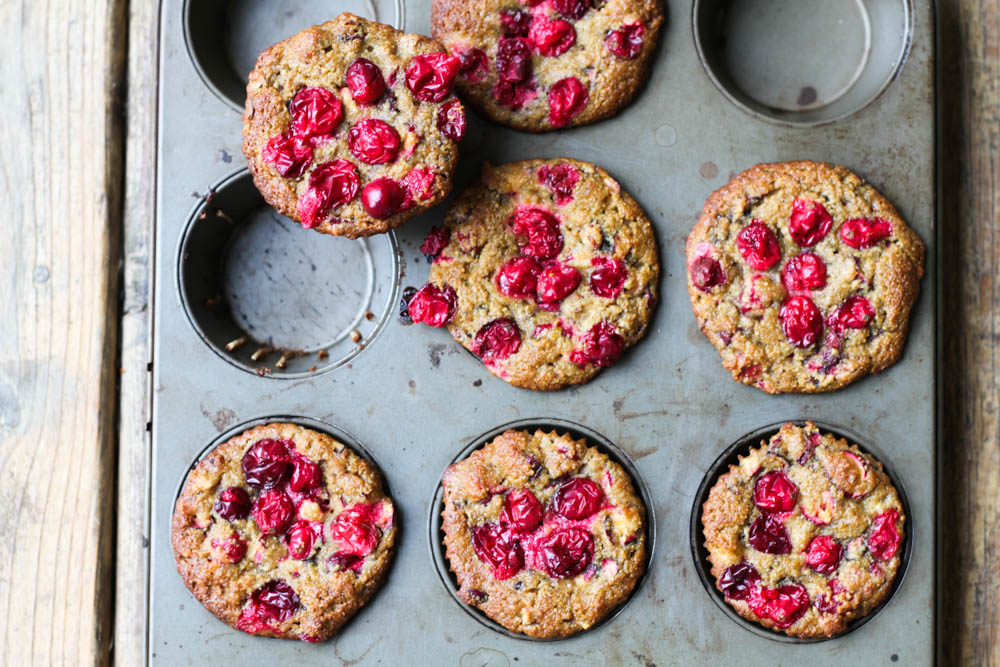 Orange Cranberry Muffins {using almond & coconut flour} comfy belly