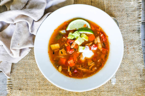 Mexican Chicken Soup {quick & easy} | Comfy Belly