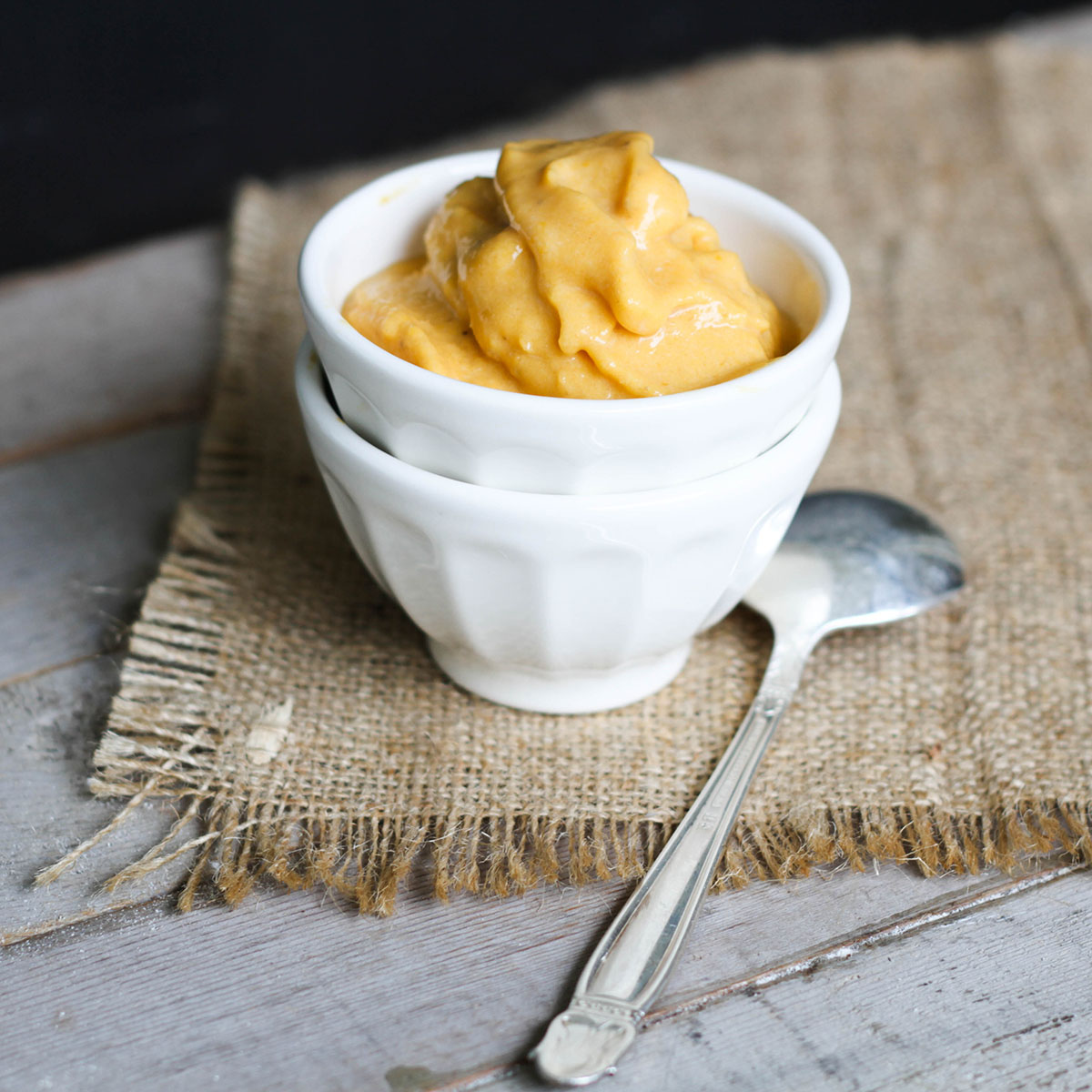 Pumpkin Ice Cream in bowl