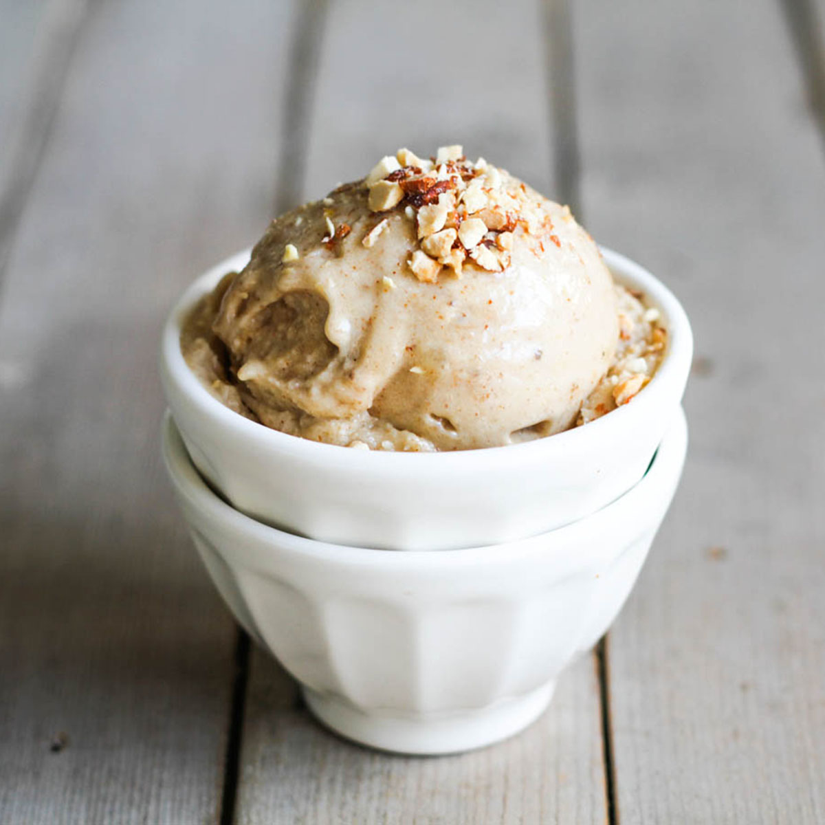 Salted Banana Almond Ice Cream