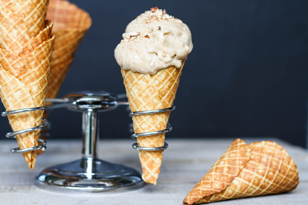 Salted Banana Almond Ice Cream - Comfy Belly