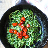 Zucchini Pesto Noodles - Comfy Belly