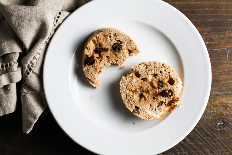 Cinnamon Raisin English Muffin {almond & coconut flour} Comfy Belly