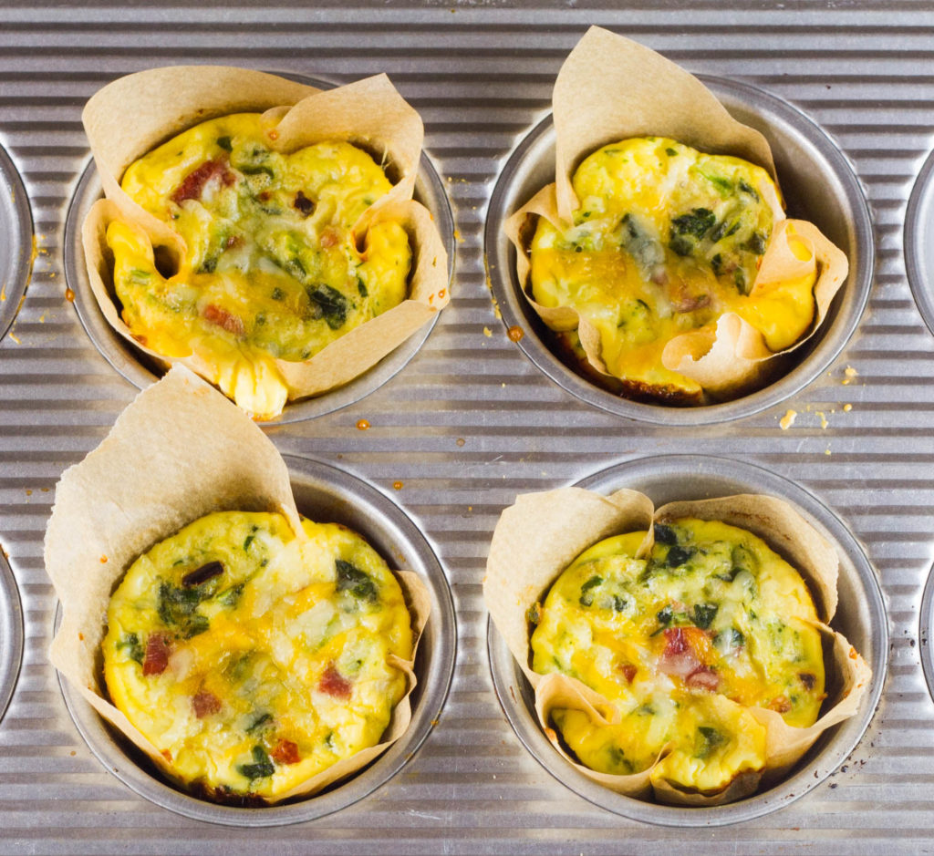 Crustless Mini Cheddar Quiches - Comfy Belly