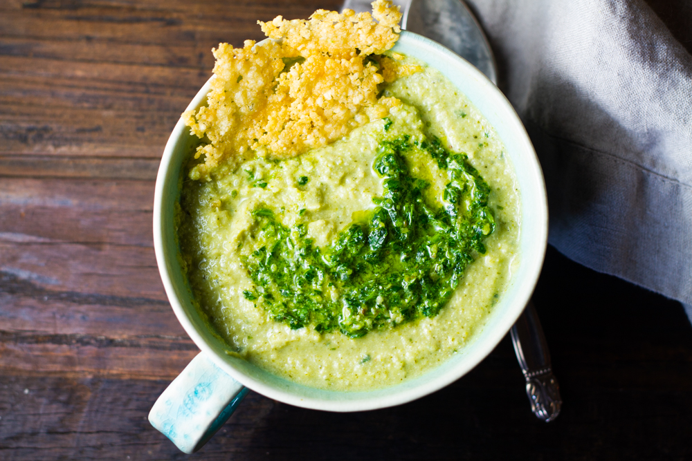 Creamy Broccoli Basil Soup