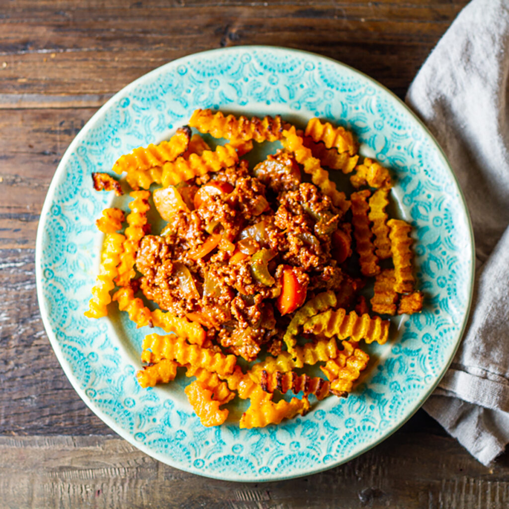 Butternut fries and sloppy joes