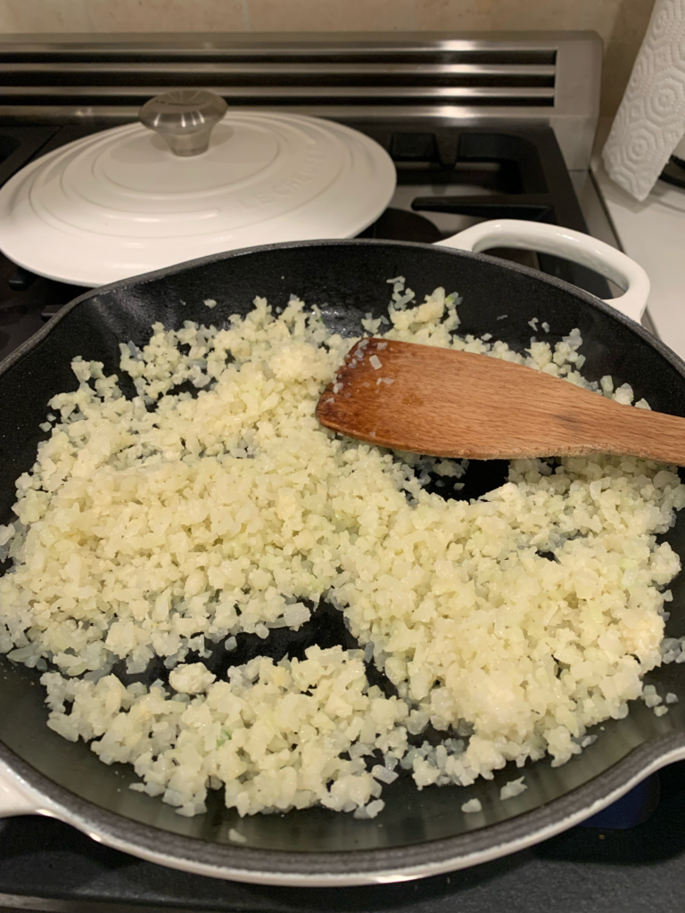 Cauliflower rice sauté 