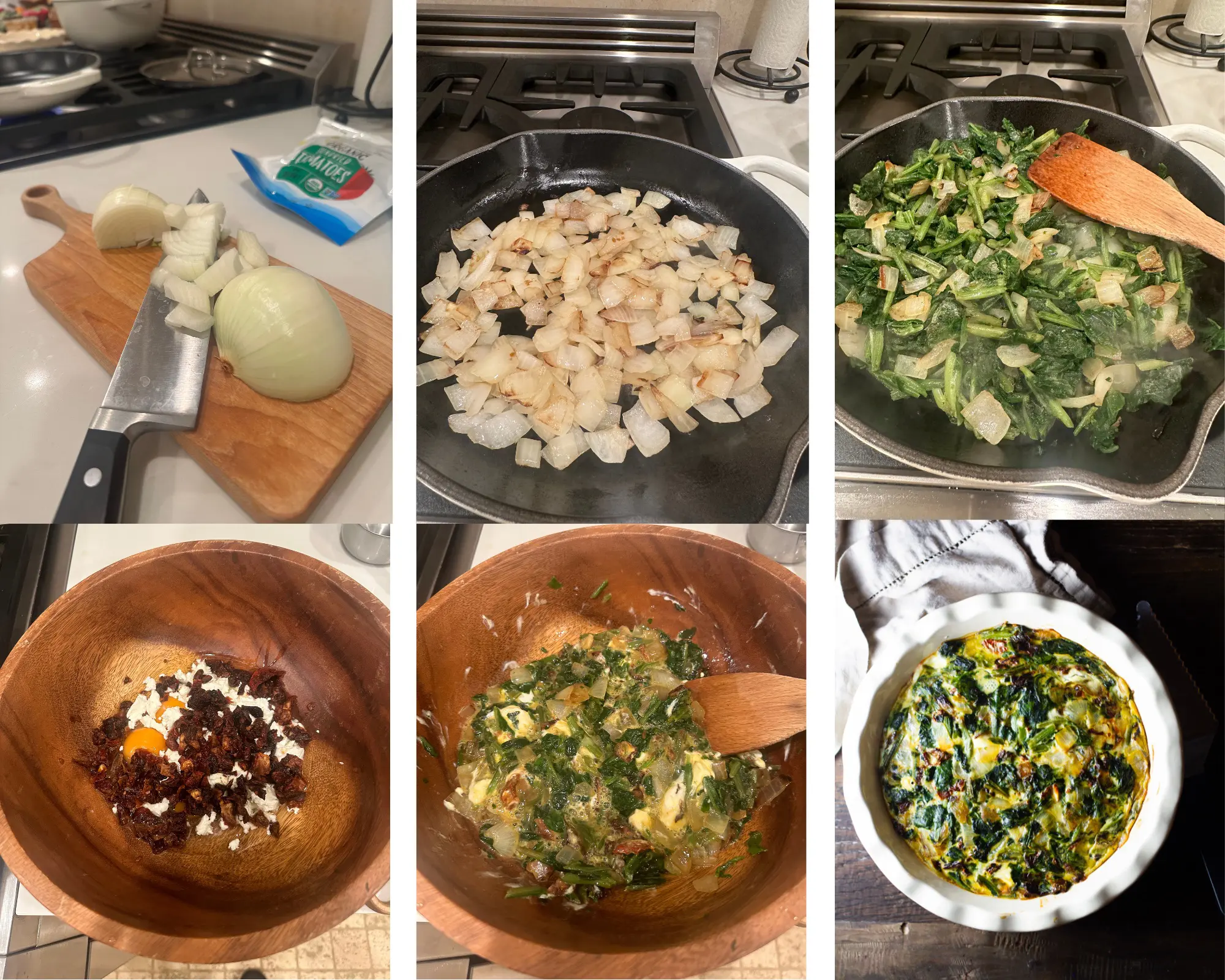 Sun-Dried Tomato Quiche cooking steps