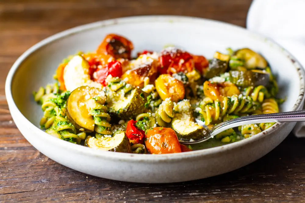 Pesto Pasta Premivara on plate
