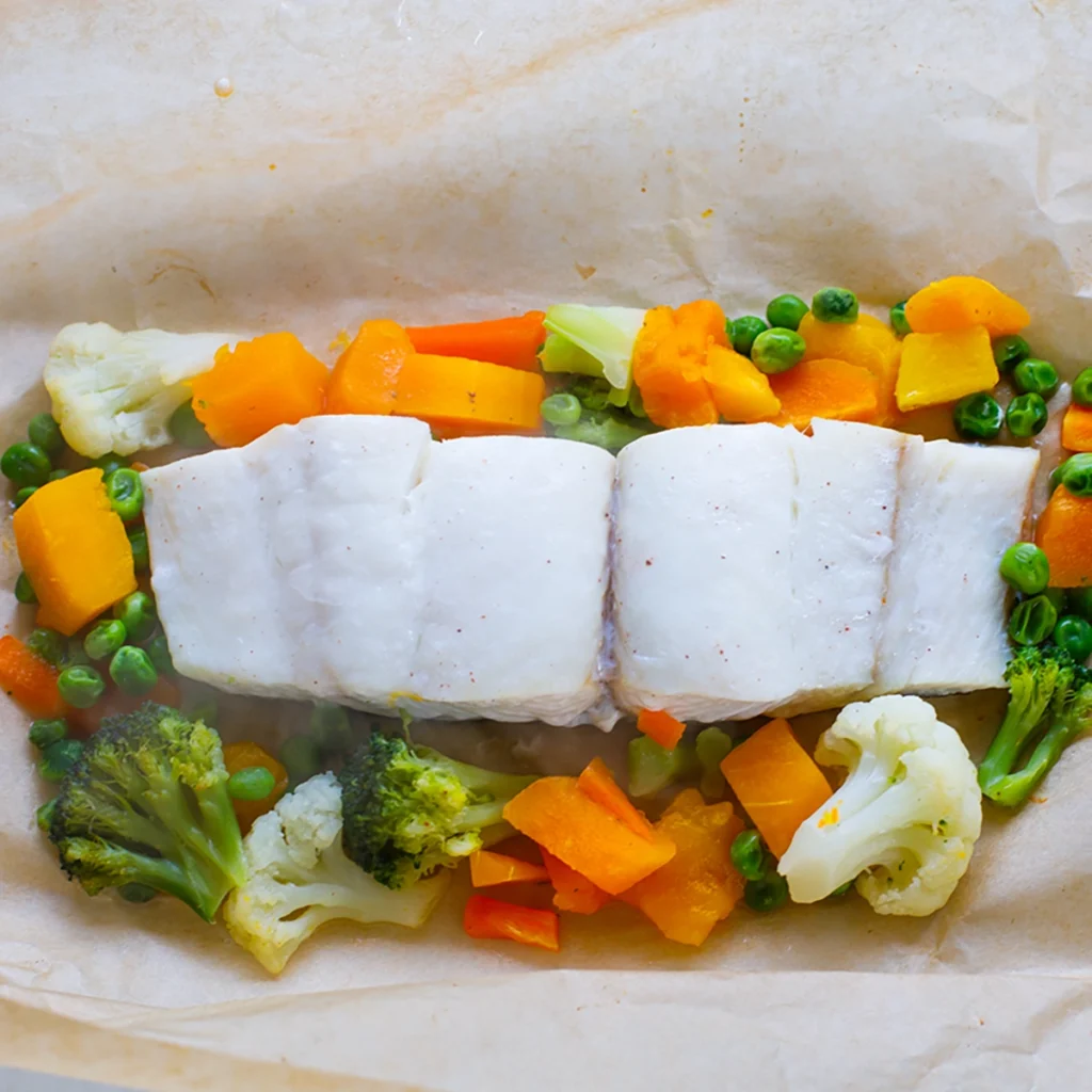Gentle Baked Fish overhead image