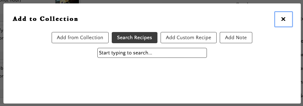 Add a recipe to your collections image