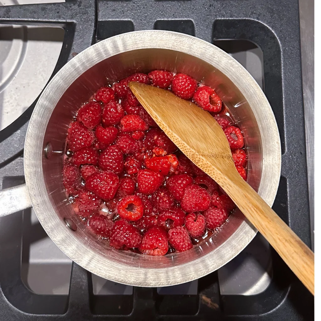 Raspberries in pot image