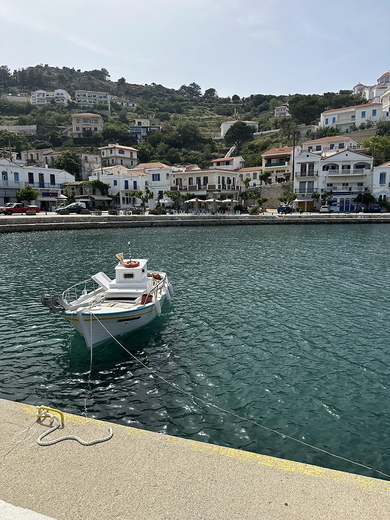 Ikaria boat docked image