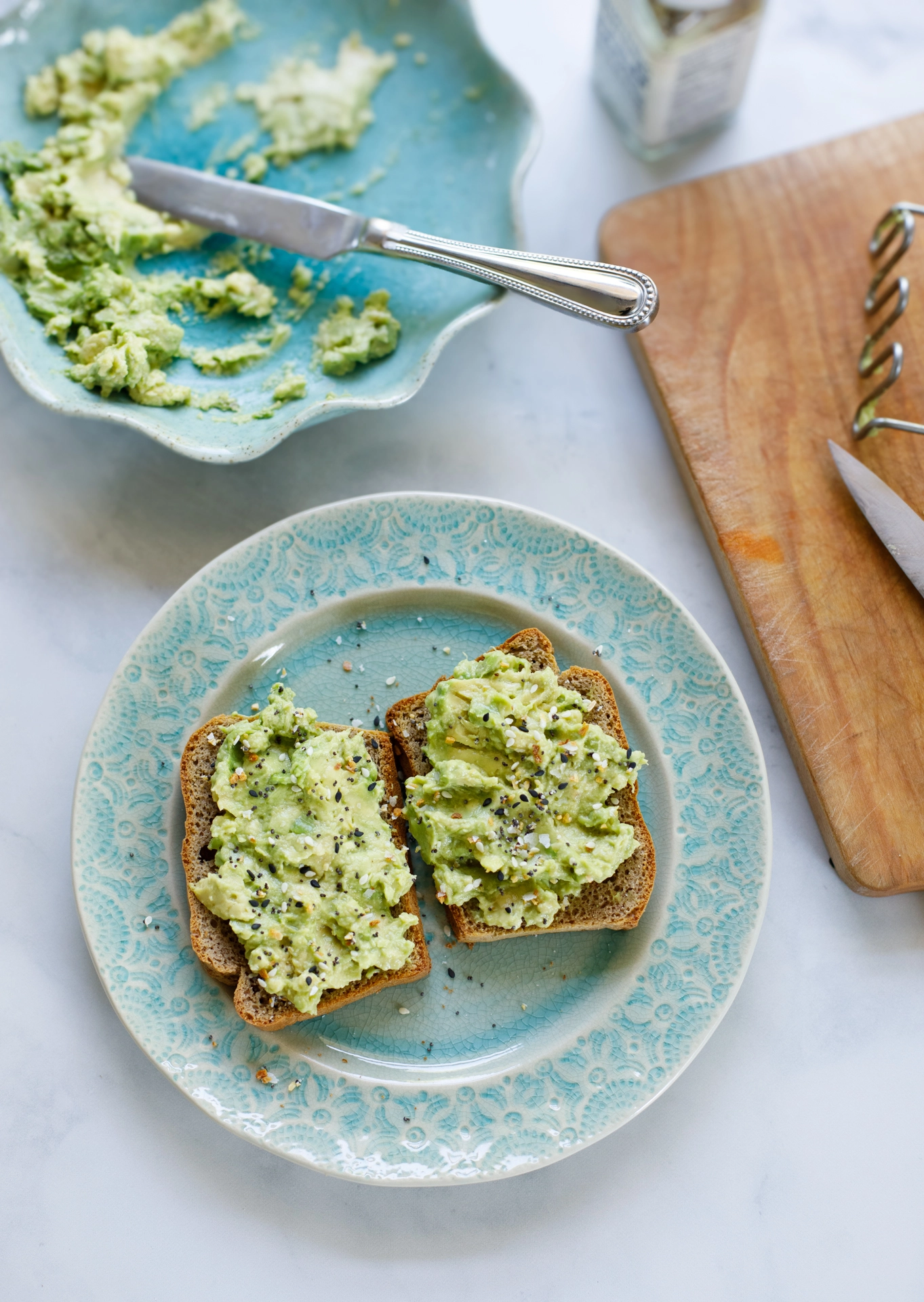 Avocado toast overhead image