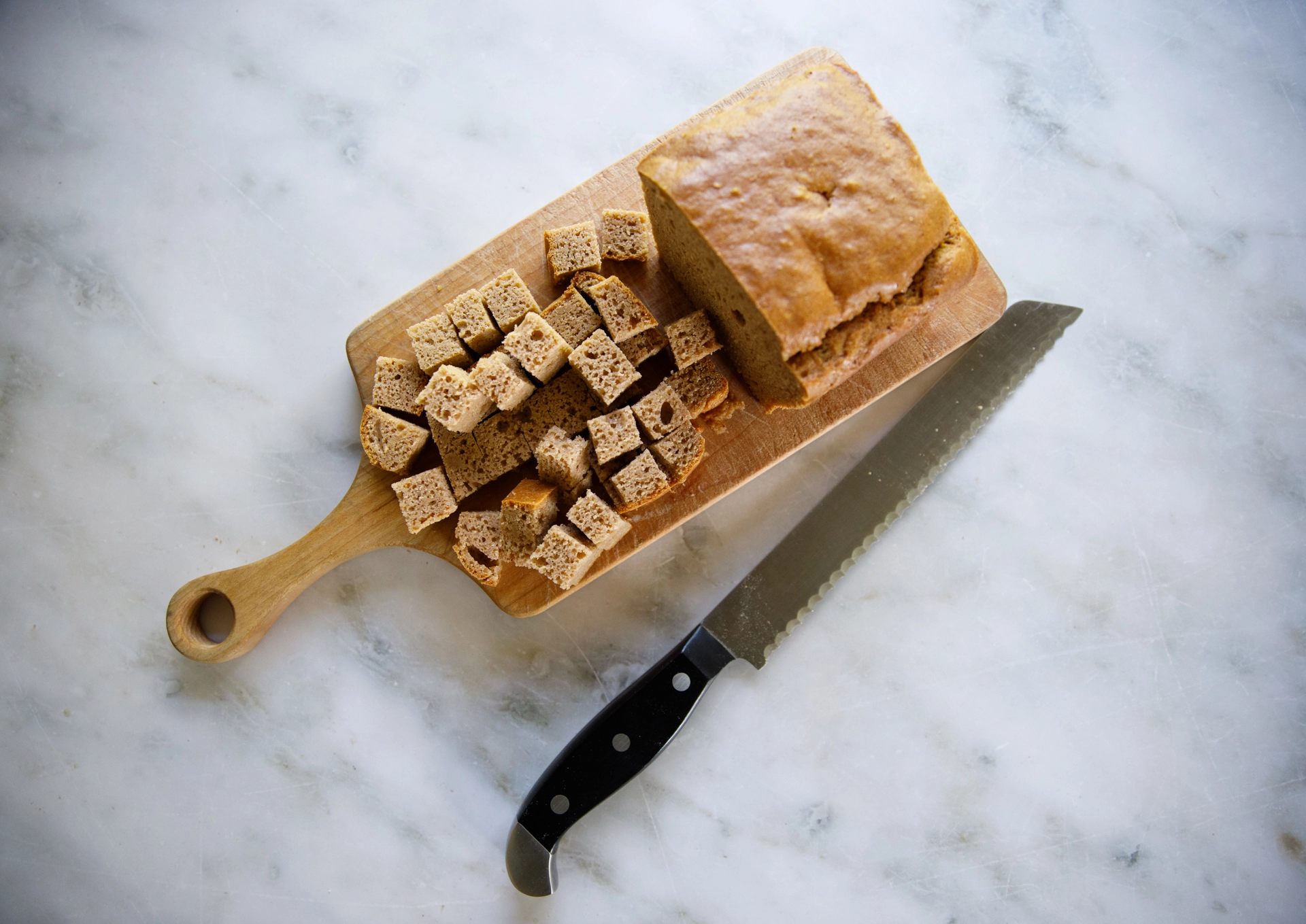 Hearty Caesar Salad croutons