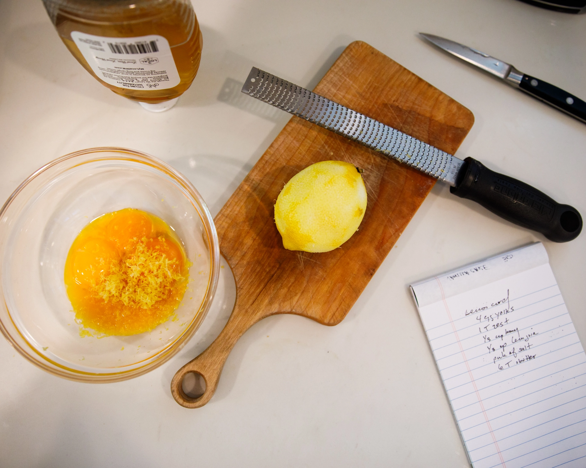 Lemon Curd overhead ingredients image