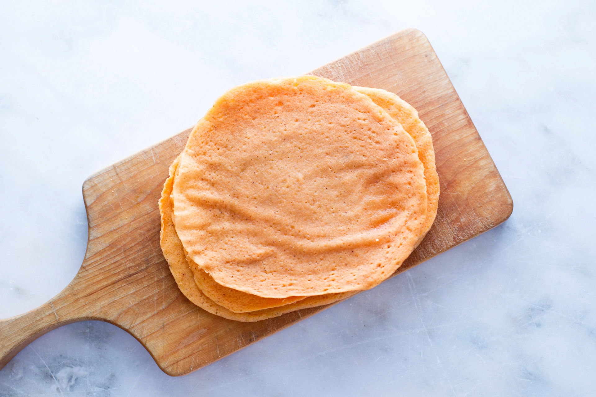 Lentil Tortillas on cutting board