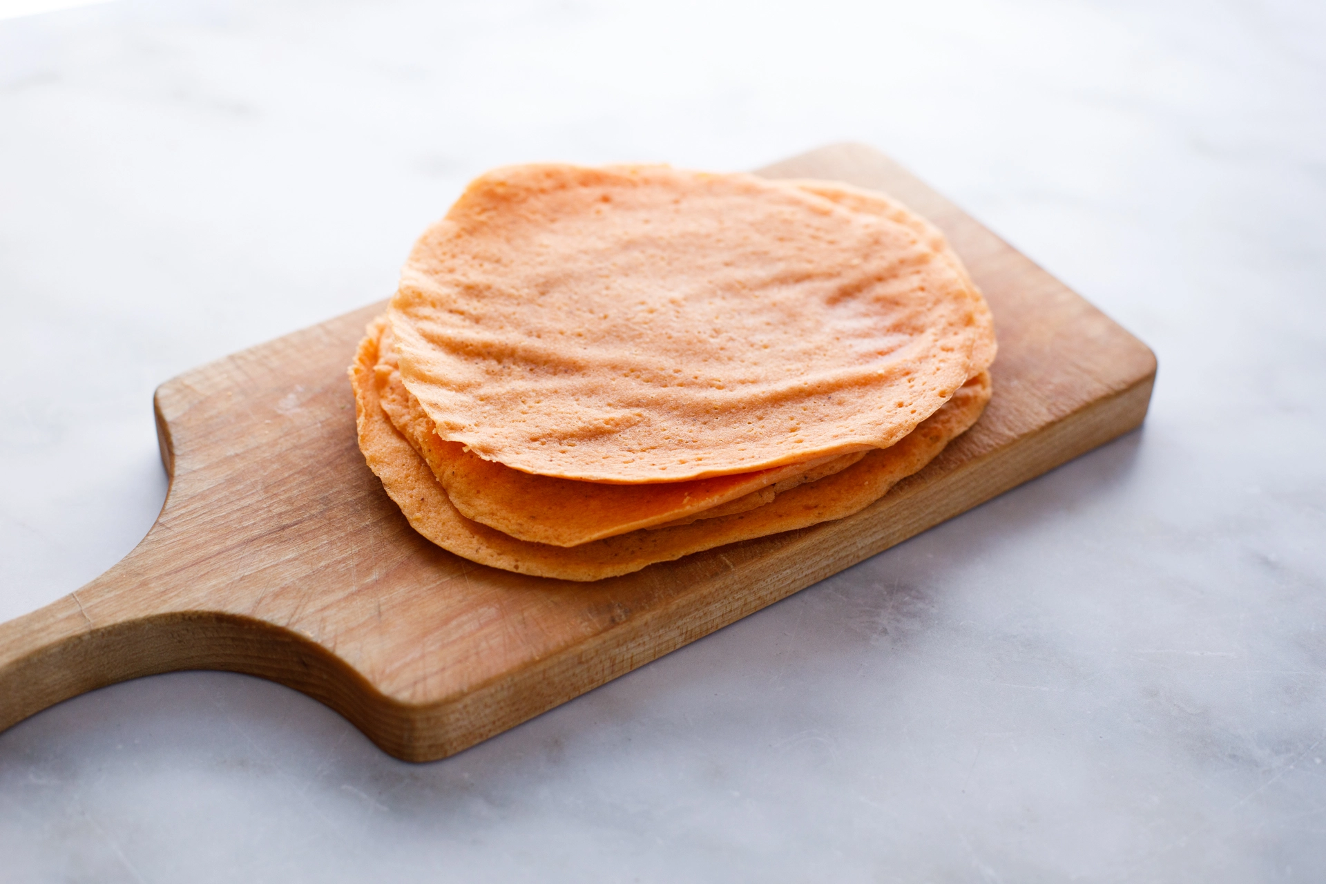 Lentil Tortillas and Wraps angle on cutting board