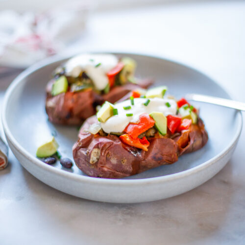 Enchilada Stuffed Sweet Potatoes