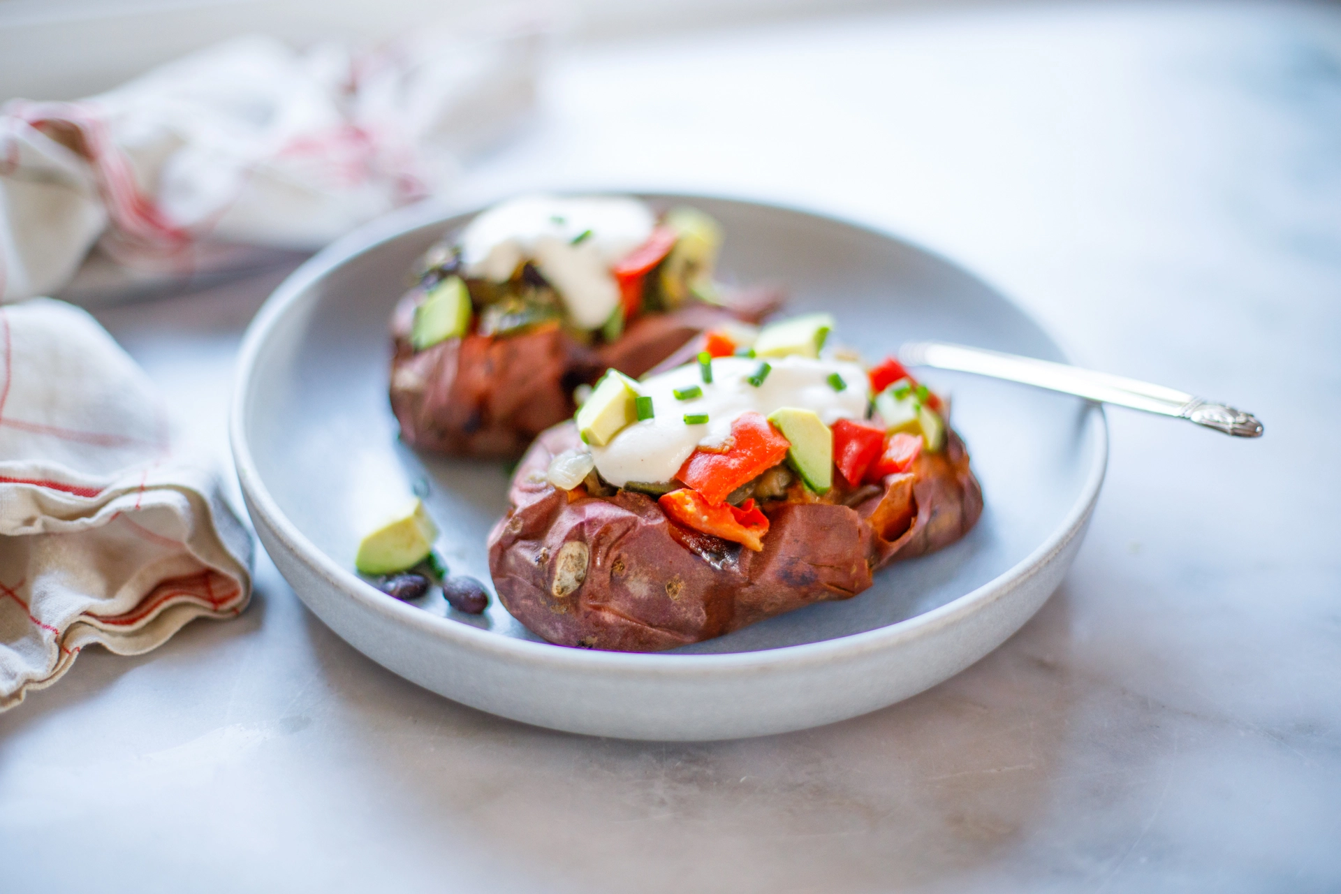 Enchilada Stuffed Sweet Potatoes