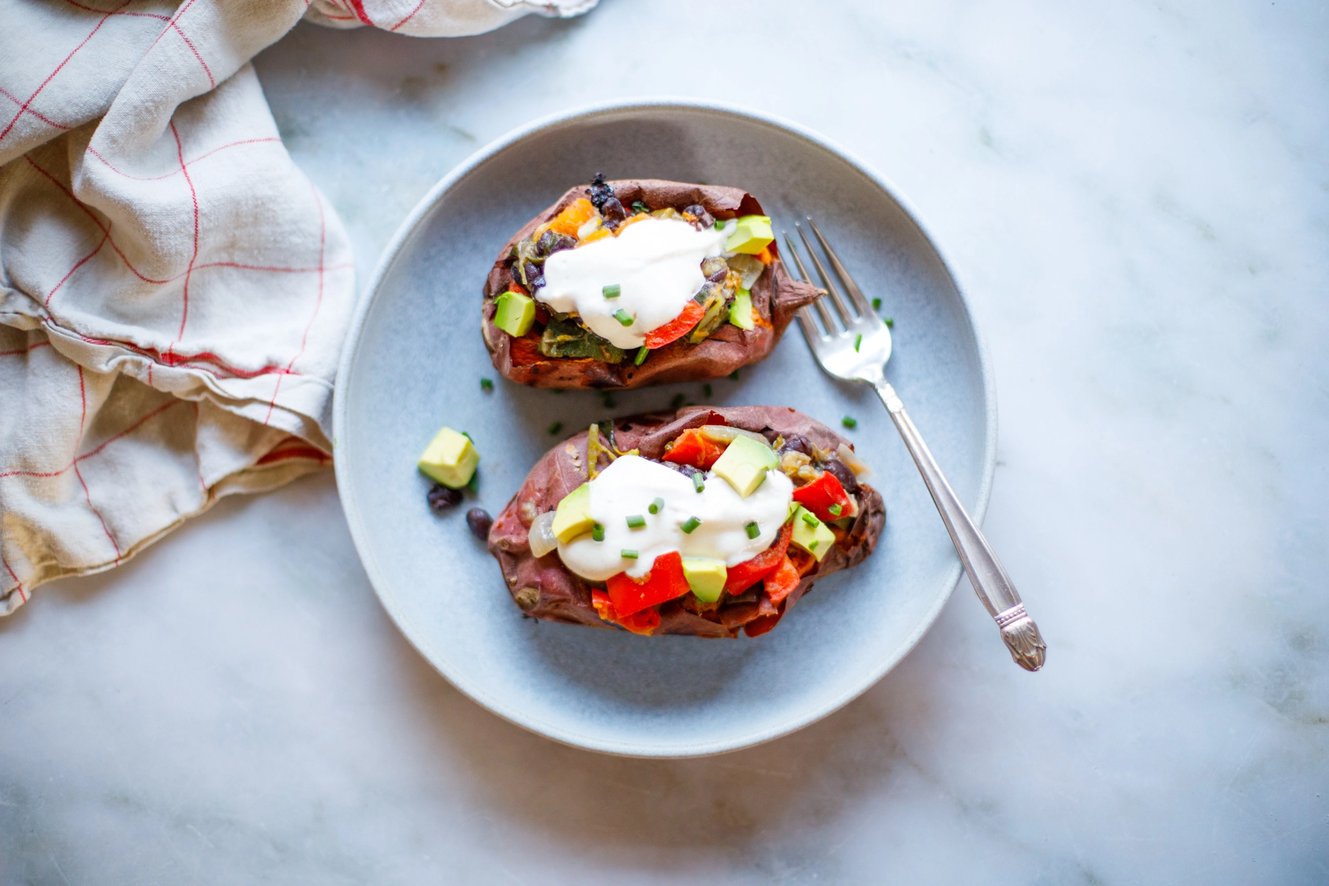 Enchilada Stuffed Sweet Potatoes