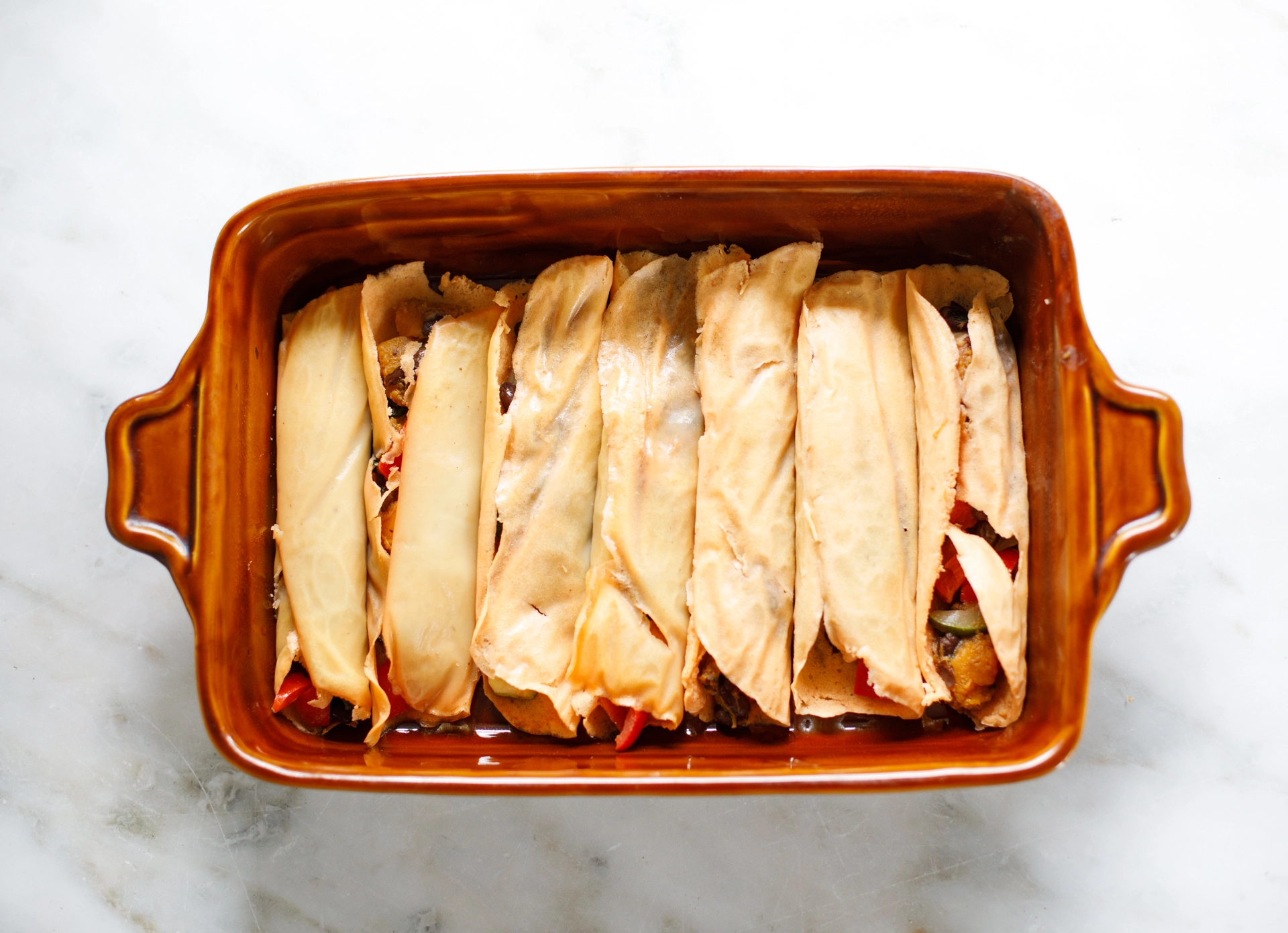 Lentil wraps filled