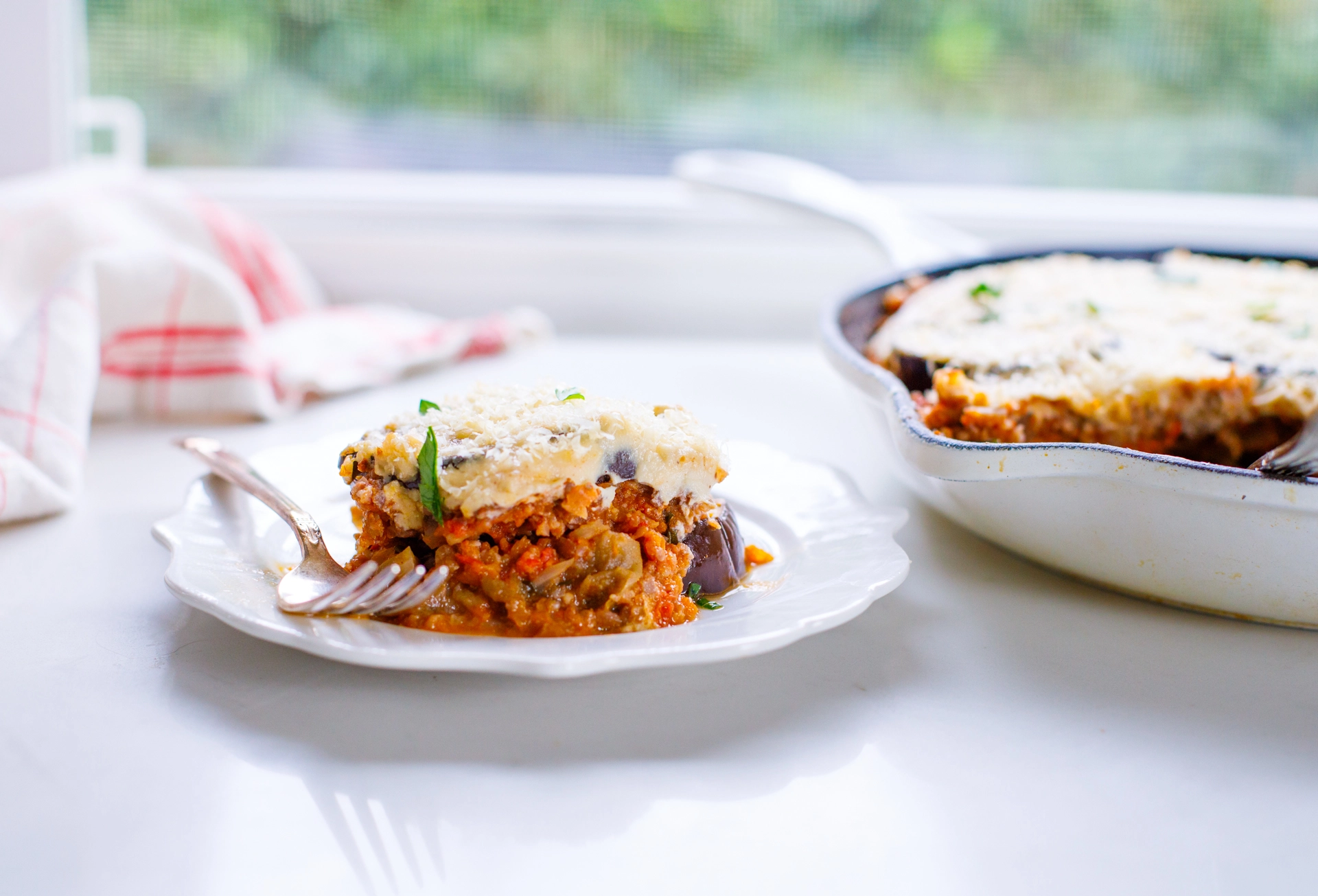 Veggie Moussaka on plate