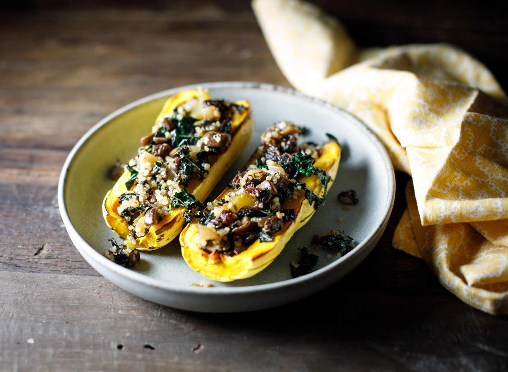 Roasted Stuffed Delicata Squash